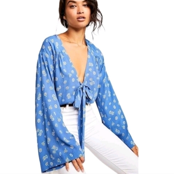 Free People Tops Free People Forties Feel Bell-Sleeve Bodysuit Small - Picture 3 of 8